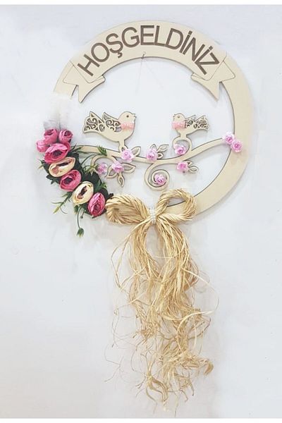 Evsay Welcome Written Wooden Door Ornament Luxury Door Ornament Wooden Wall And Door Ornament Size:30*30