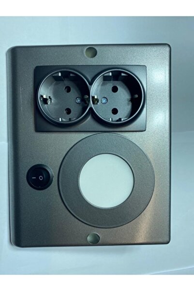 ÇağatayElektrik Füme Dolap Altı Tezgah Altı 3w Beyaz Led Aydınlatma Ve Prizi