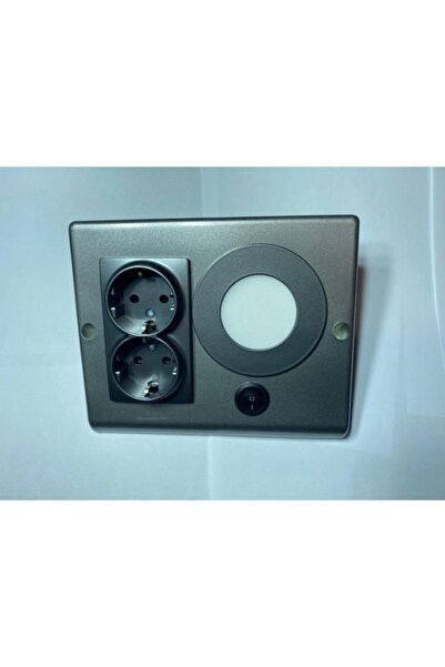 ÇağatayElektrik Füme Dolap Altı Tezgah Altı 3w Beyaz Led Aydınlatma Ve Prizi