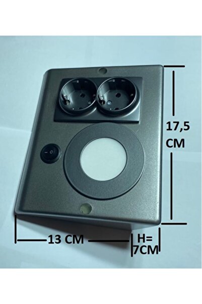 ÇağatayElektrik Füme Dolap Altı Tezgah Altı 3w Beyaz Led Aydınlatma Ve Prizi