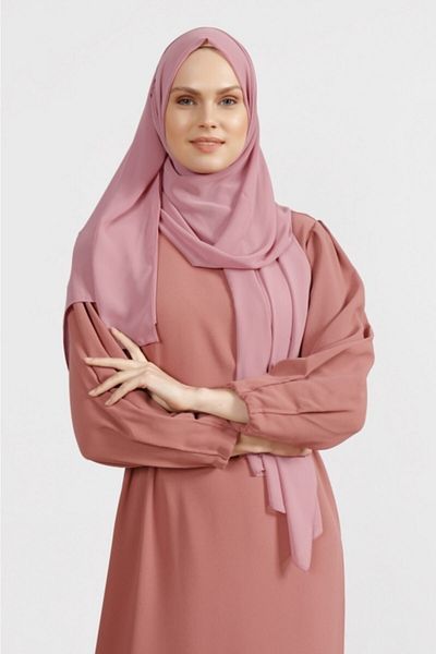 Differenza Κρεπ σιφόν σάλι Dusty Rose