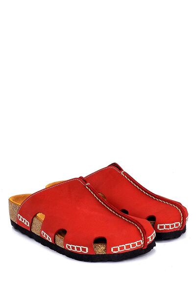 Bequemere Cork Based Genuine Leather 409q Model Orthopedic Unisex Slippers