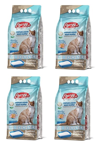 Bentonit Kedi Kumu Marsilya Sabunu Kokulu 10 Lt - 4 Paket - Toplam 40 Lt