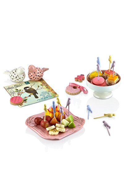 Genel Markalar Helen's Home 12'li Kokteyl Kuş Kürdanlık Kokteyl Parti Meyve T...