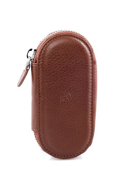 DAMY 786 Model Genuine Leather Tan Keychain