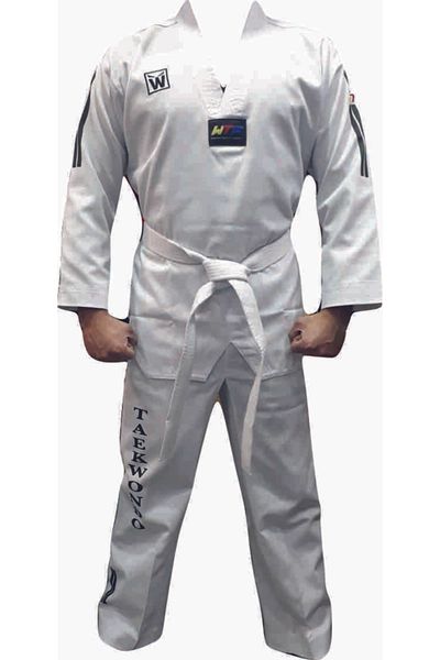 whiteface Taekwondo Dress & Child And Adult White Collar