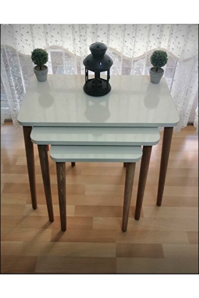 İZMİR ALİNDA MOBİLYA Dikdörtgen Model Zigon Sehpa Takımı