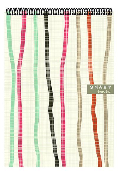 Mynote Bloc de notițe în spirală Umur Smart Bamboo-a4-80-foi-pătrat-