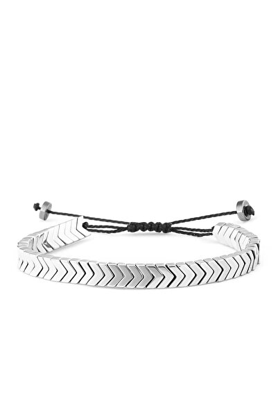 Hematit bileklik Unisex Silver Color Hematite Stone Bracelet