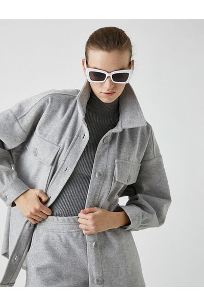 Koton Hemdjacke, Taschenknopf, detailliert