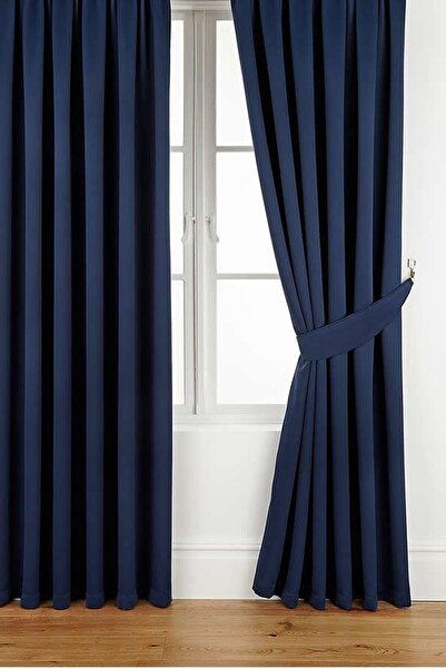 Brillant Тъмно синя завеса с плоска тъкан, блокираща светлината и топлината