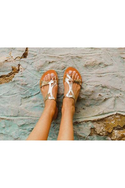 DaphneSandals شبشب نسائي من الجلد الطبيعي باللون الذهبي - 2062