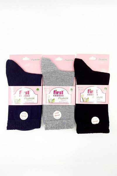 First Women's Candy Socks Diabetic Seamless Soft Washable Cotton Socks 12 Pieces