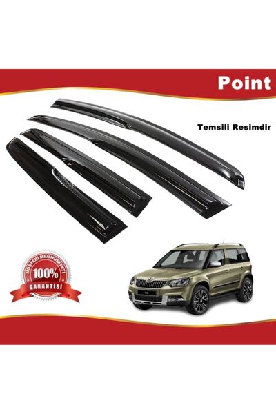 Point Skoda Yeti Mügen Cam Rüzgarlığı 2010-2017 Arası 4'lü Takım