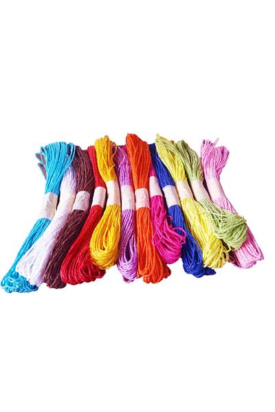 UFEN Colored Paper Rope 12 Colors 20 Meters