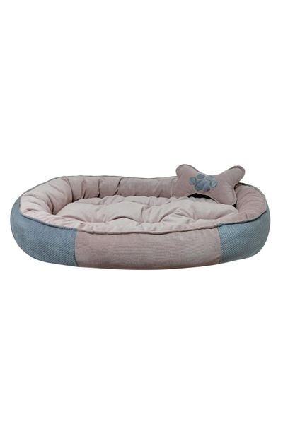 Patili Evler 75x100 Cm Large Size Oval Dog Bed - Bone Padded - X Large -