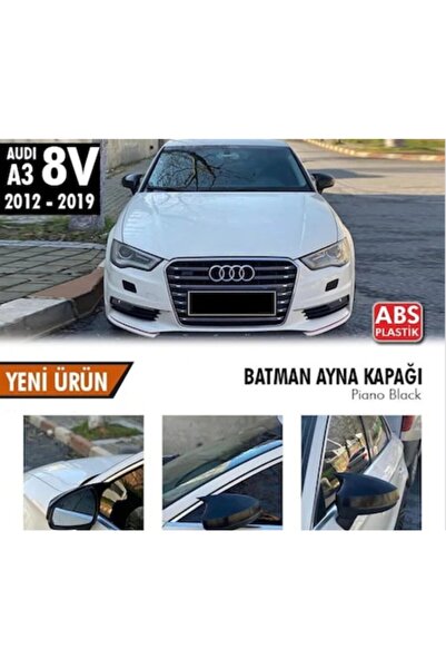 ŞüsCarOto Audi A3 8v 2012-2019 Batman Yarasa Ayna Kapağı Piano Black Abs Plastik