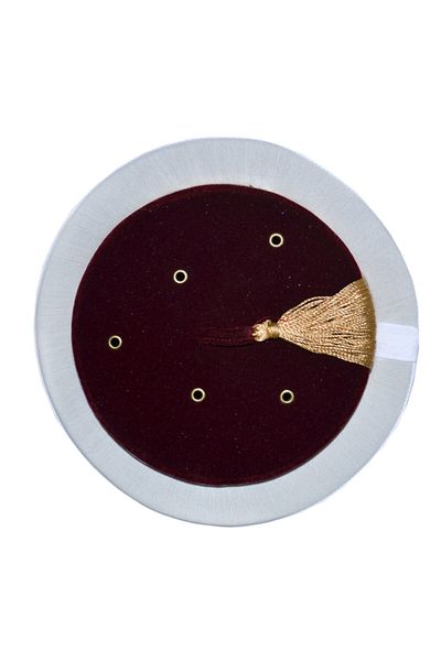 şahinbak Imam Yellow - Plain Burgundy Yellow, Cami and Cube Takkemeli (S051)