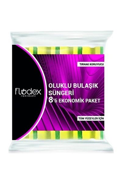 Doğuş Mutfak Flodex Extra Strong Green Corrugated Sponge 8 Pack