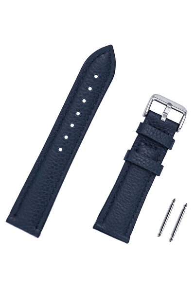 Saatse حزام ساعة جلد طبيعي رياضي من جلد التمساح باللون الأزرق الداكن مقاس 26 ملم