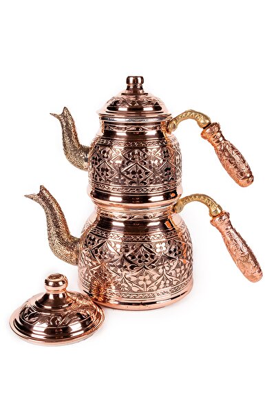 Handygoo Papatya Bahçesi Bakır Çaydanlık