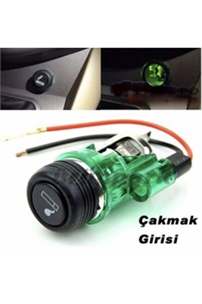 Genel Markalar Yeşil Işıklı Oto Sigara Çakmaklık Oto Çakmaklık Girişi
