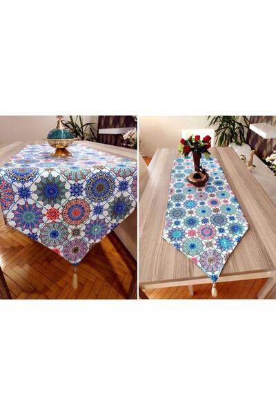 Benlisso Home Тканина з бахромою, що не залишає плям, етнічна та керамічна дв...