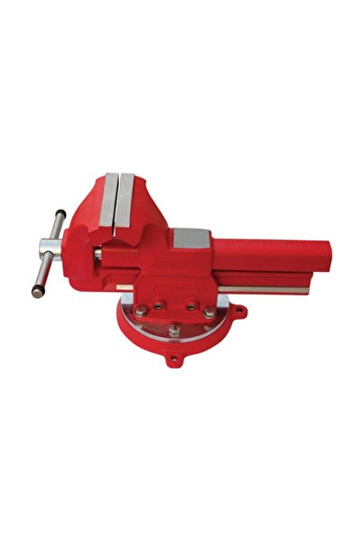 İzeltaş Kırmızı Döner Tablalı Dövme Çelik Mengene 175 mm