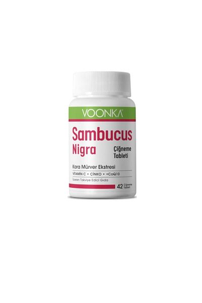 Voonka Sambucus Nigra, Fruit and Flower Extracts 42 Chewing Tablets