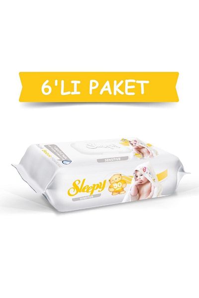 Sleepy Sensitive Wet Towel 90's 06 Pieces