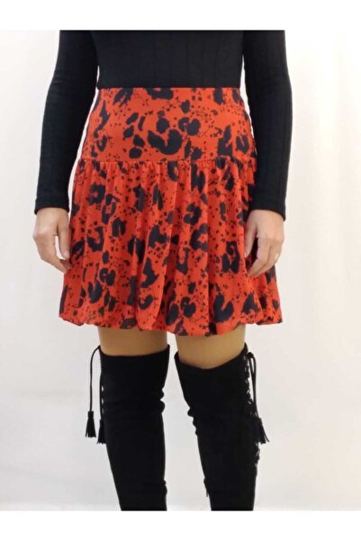 Mertcan Butik Спідниця з тюлю з візерунком та міні-балон