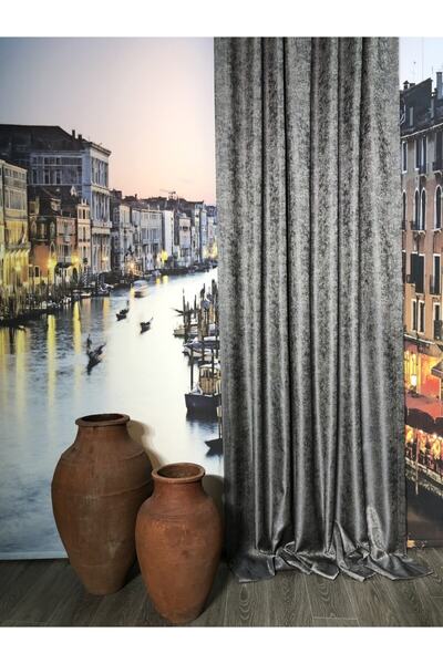 rendecioğlutekstil Rendecioğlu Tekstil Truva Çift Renkli Fon Perde Adet Bazın...