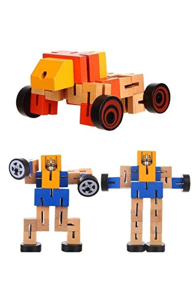 Genel Markalar Ahşap Robot Arabaya Dönüşen