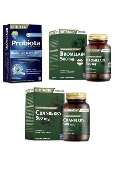 Nutraxin Cranberry Bromelain Probiotic Advanced - Comfortable Cutting with Slide