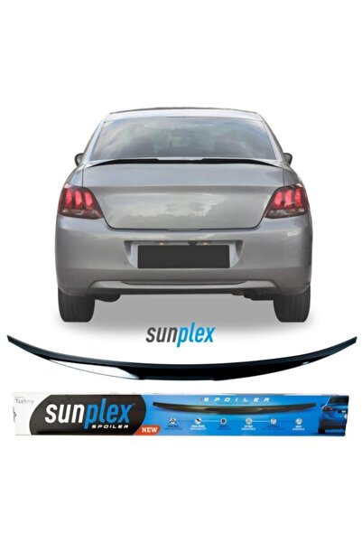 SUNPLEX Peugeot 301 Bagaj Üstü Spoiler Piano Black Enjeksiyon Baskı 2012-2019