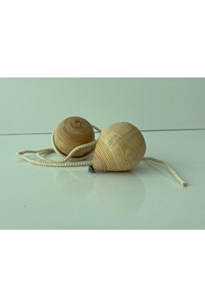 mobilreyon - 30 Adet Ahşap Topaç - Boyasız - Geleneksel Oyuncak - Nostaljik O...