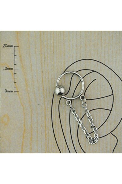 TAKIDAN Zincirli Halka Cerrahi Çelik Piercing 10 Mm