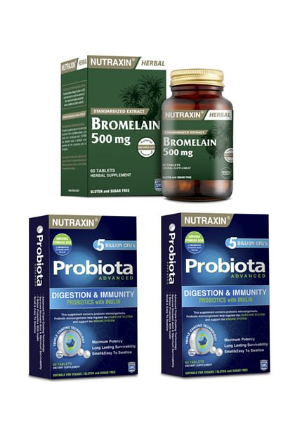 Nutraxin Probiata Advanced - 2 Pieces + Bromelain Cut