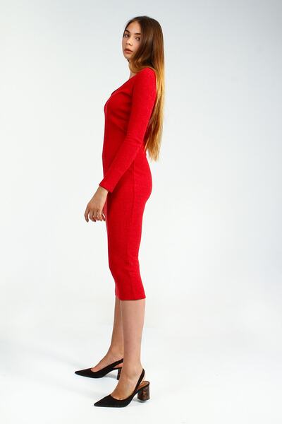 Collezione Red Women's Red Sports Slim Tunic Long Sleeve