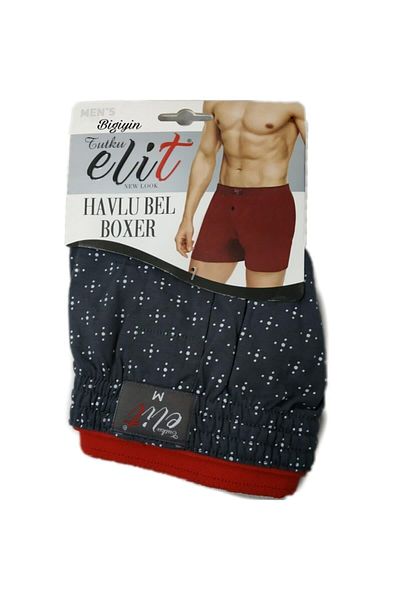 Tutku Elit Elite Towel Waist Boxer με πολύχρωμα σχέδια Συσκευασία 3 από καθαρό βαμβάκι