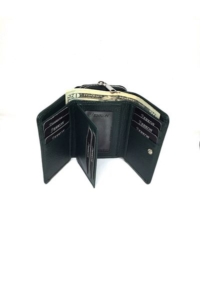 DERKON Small Convenient Genuine Leather Women's Wallet That Can Fit Every Bag