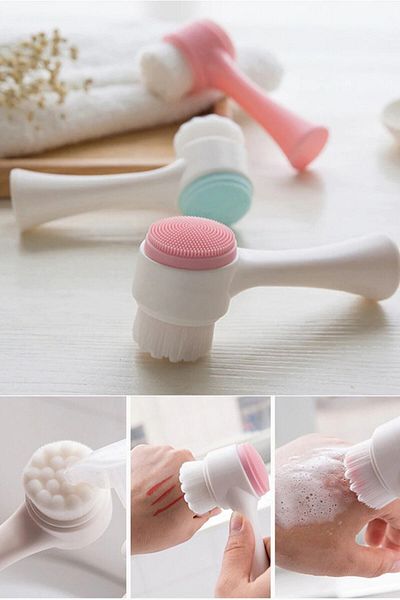 QNİAY Double Sided Facial Makeup Removal Brush