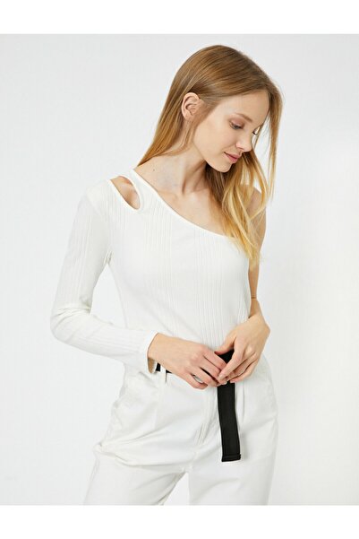 Koton Γυναικείο μπλουζάκι με λεπτομέρεια ώμου