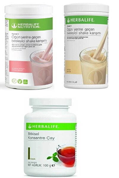 Herbalife 1 Adet Vanilya Shake 1 Adet Ahududu Beyaz Çikolatalı Shake - 1 Adet...