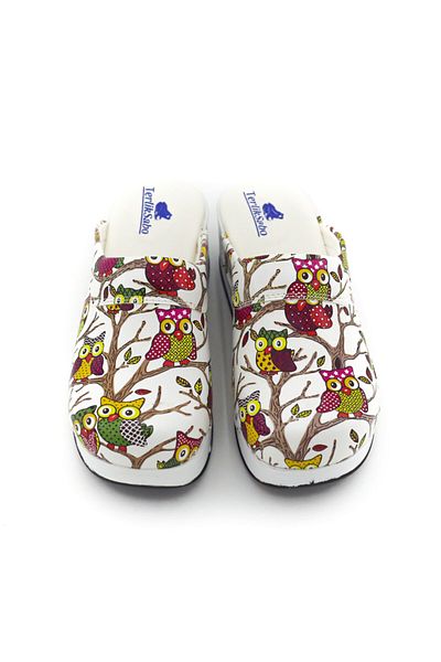 TERLİKSABO White Owl Patterned Air Max Sabo Slippers
