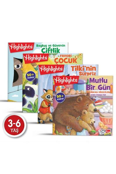 Dikkat Atölyesi Yayınları Sticker Bulmacalı Hikayeler 4'lü Set