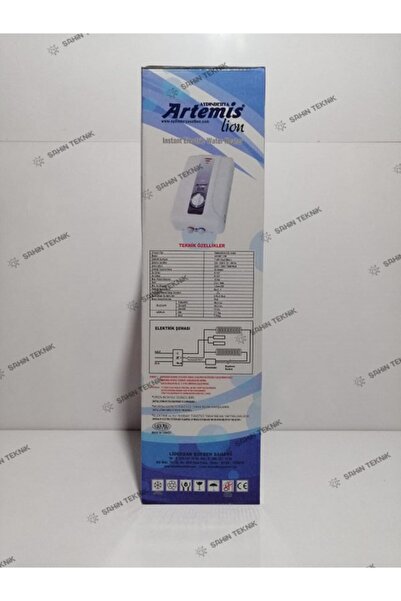 ARTEMİS Lion Elektrikli Şofben - Ani Su Isıtıcı - 8 Emniyetli - 7000w