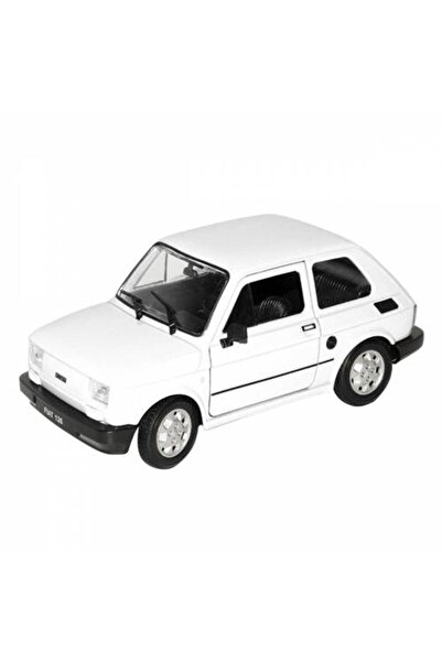 WELLY مقياس 1:26 من Die Cast، سيارة فيات 126 باللون الأبيض