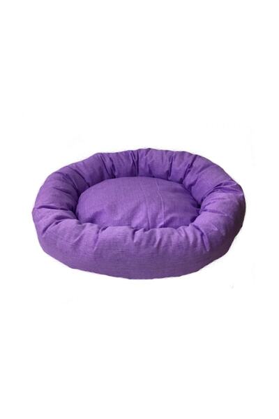 WODDY Pofuduk Simit Kedi Ve Köpek Yatağı 50 Cm Mor