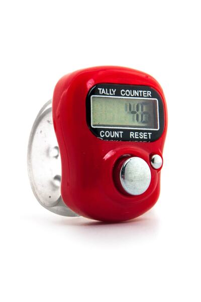 Zikir Tesbih Zikirmatik digitalni prsten - crveni, 3 komada